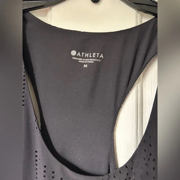 Athleta Brookfield Racerback Black Laser Cut Dress - Picture 4 of 8